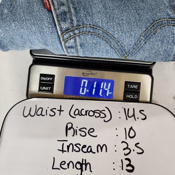 Levi's 505 Womens jeans cut off denim distressed shorts W29 - Picture 10 of 10